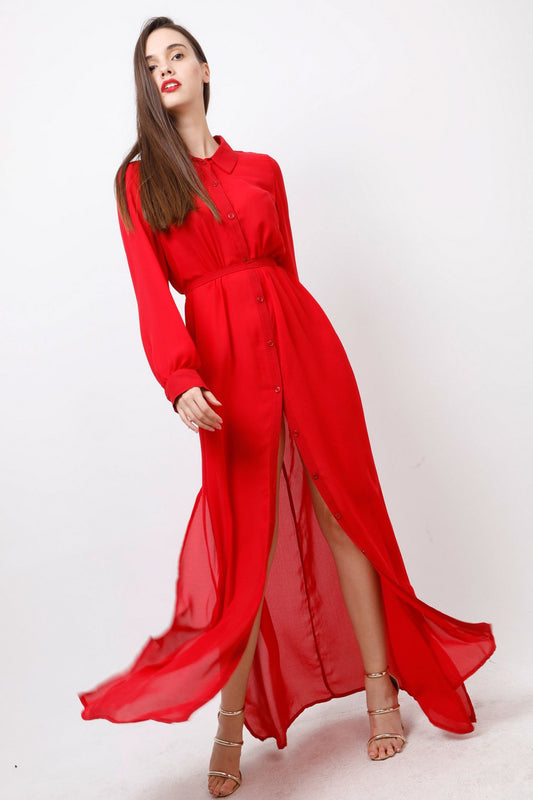 Shirt dress maxi φόρεμα