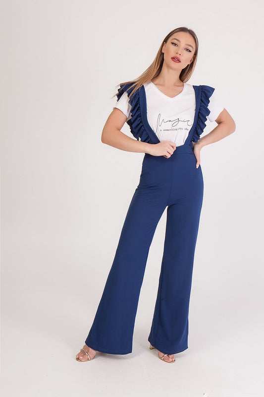 Ολόσωμη Φόρμα με τιράντες και βολάν