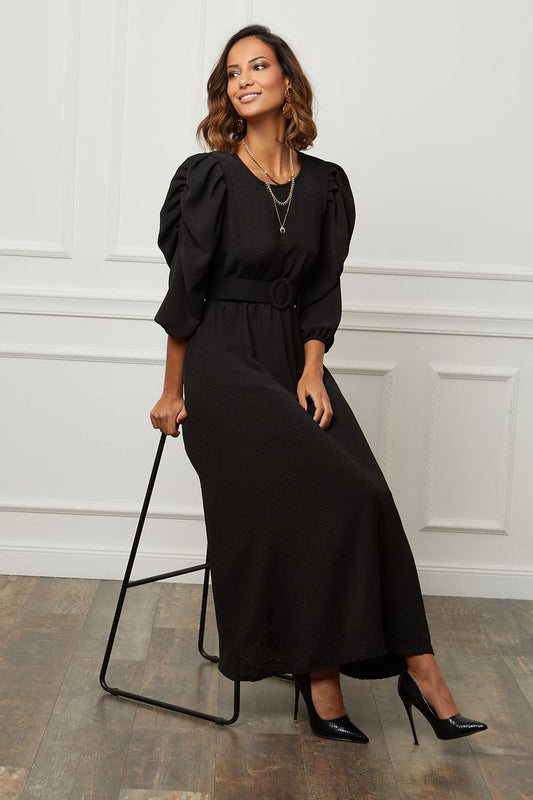 Φόρεμα maxi crepe satin