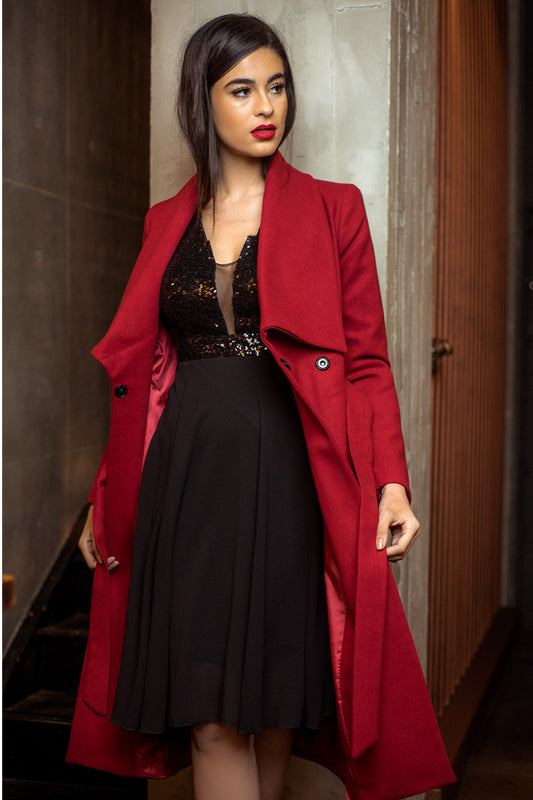 Παλτό midi ημιμάλλινο