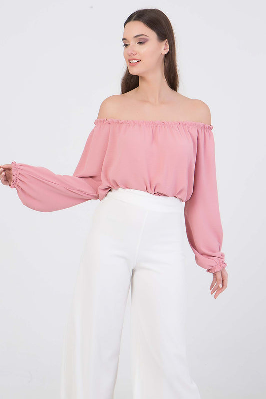 Μπλούζα έξωμη μακρυμάνικη