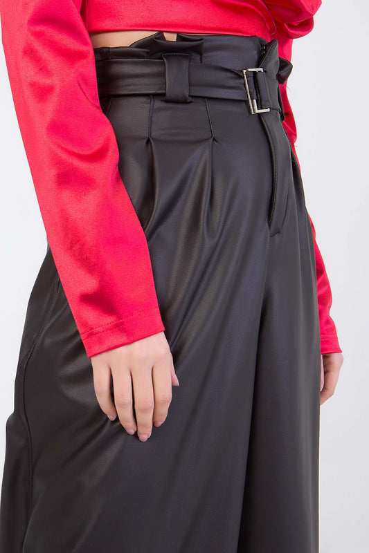 Ζιπ κιλότ δερματίνης