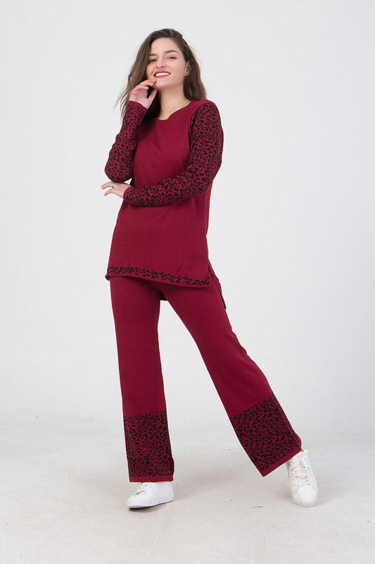 Σετ πλεκτό μπλούζα - παντελόνι