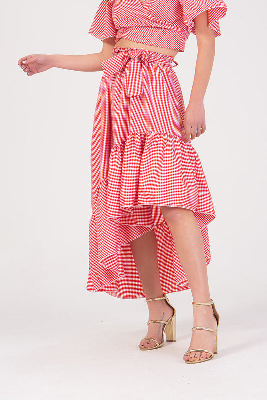 Φούστα καρό ψηλόμεση