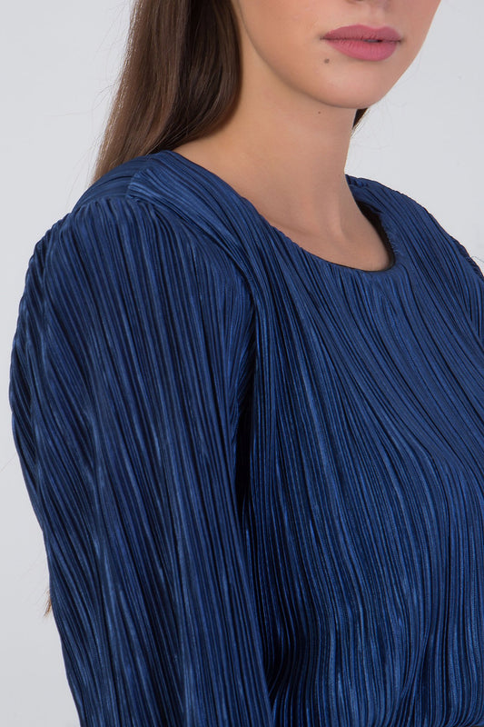 Μπλούζα πλισέ με βάτες