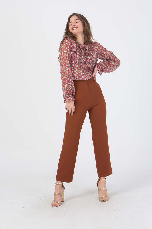 Παντελόνι ψηλόμεσο με φερμουάρ