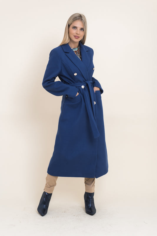 Παλτό μάλλινο με ζώνη