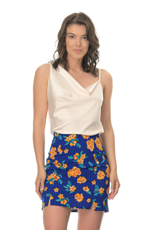 Σετ φούστα - σακάκι κλασσικό floral