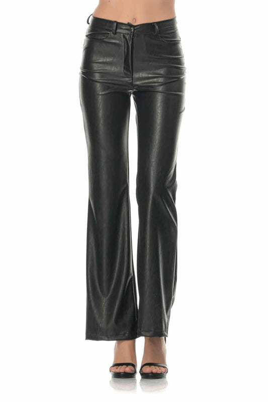 Παντελόνι δερματίνης καμπάνα