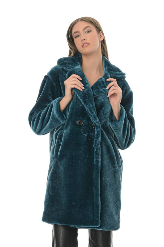 Ημίπαλτο γούνινο με πέτα