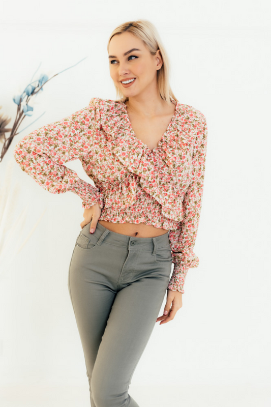 Top cropped floral