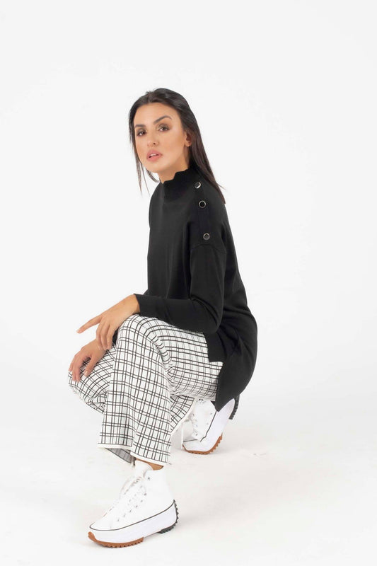 Σετ πλεκτό μπλούζα - παντελόνι