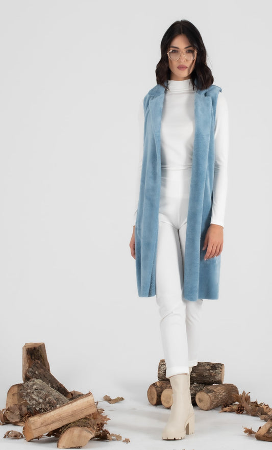 Γιλέκο από faux γουνάκι