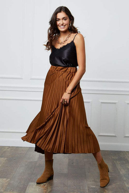 Φούστα maxi πλισέ