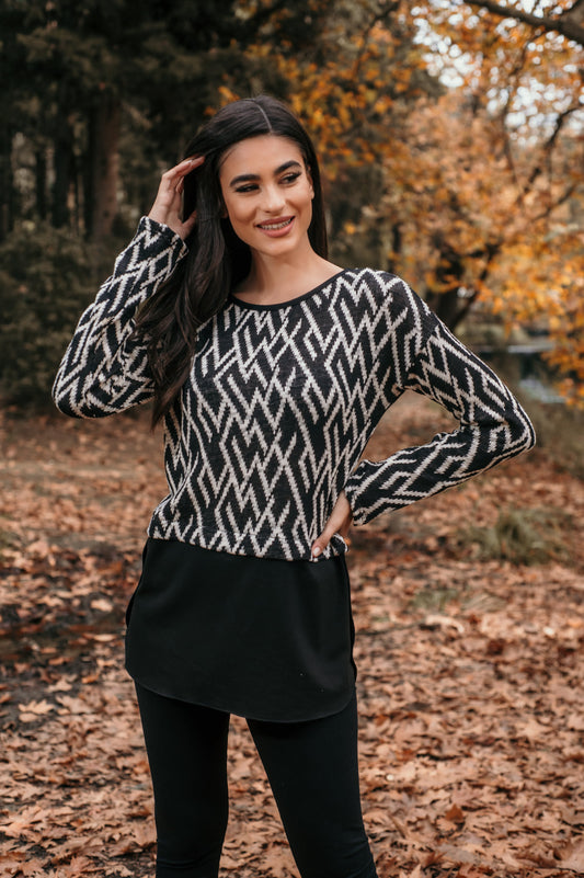 Μπλούζα ζακάρ πλεκτή