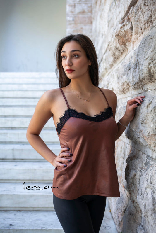 Τοπ lingerie δερματίνης