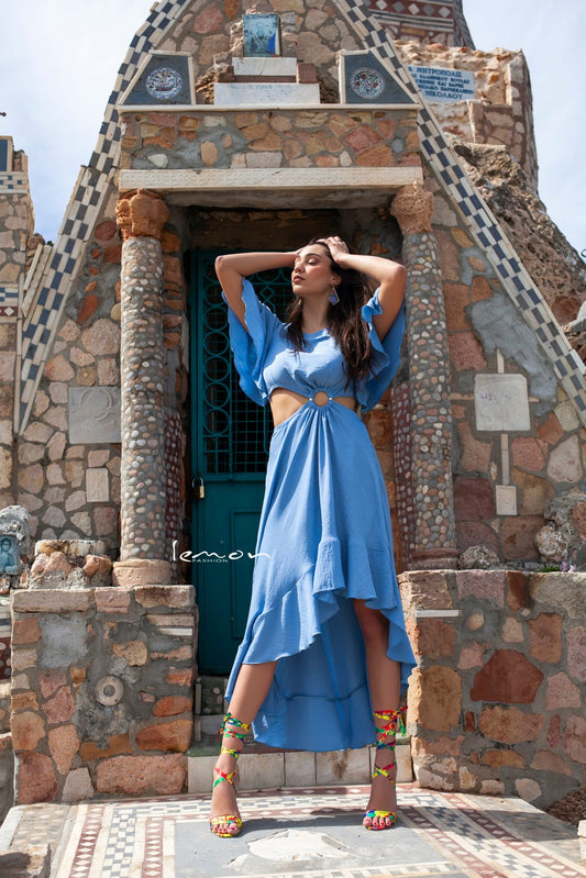 Φόρεμα midi/maxi ασύμμετρο