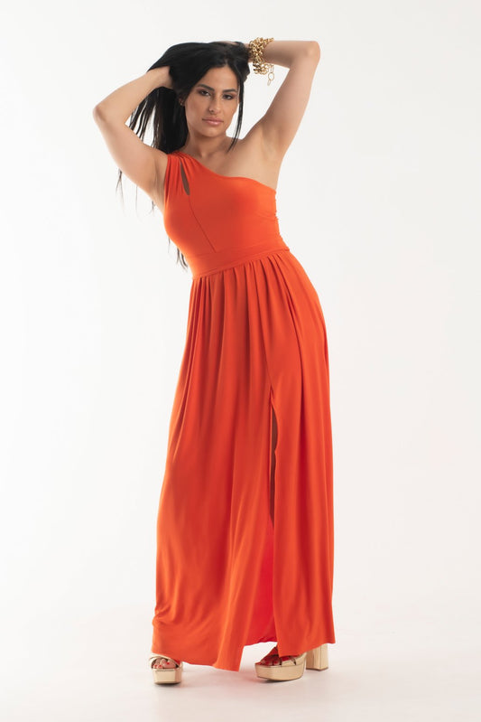 Φόρεμα maxi με εφέ