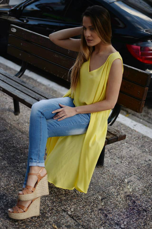 Μπλούζα αμάνικη ασύμμετρη