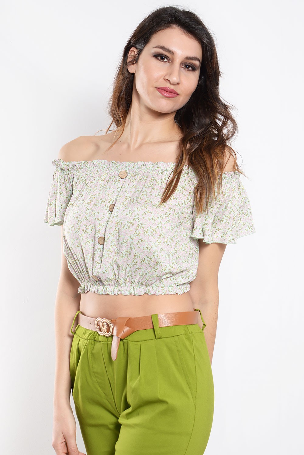 Top cropped floral