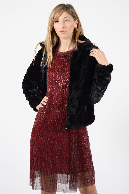 Γούνα κοντή με φερμουάρ