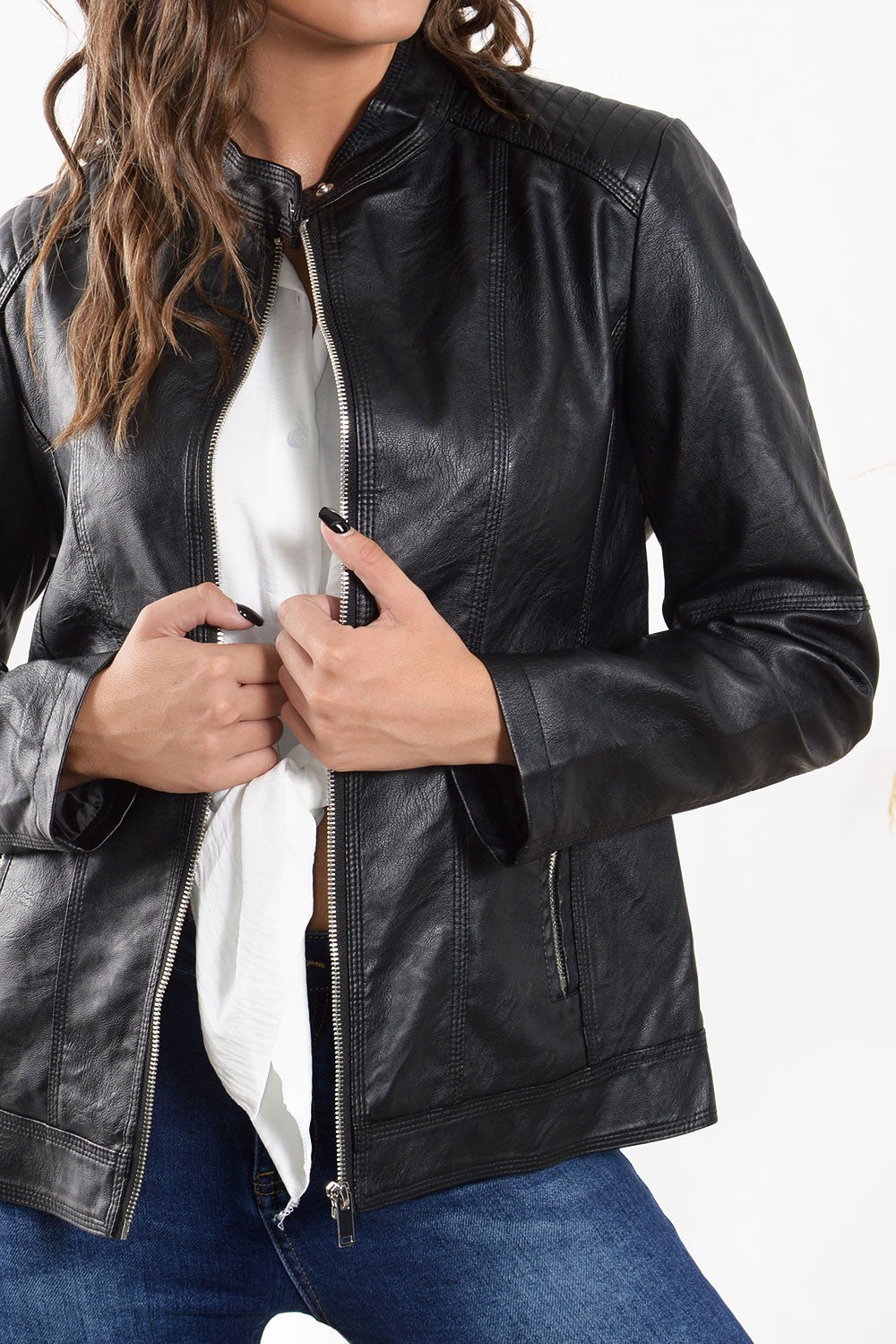 Biker Jacket δερματίνης