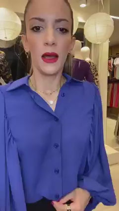 Πουκαμίσα oversized μουσελίνα