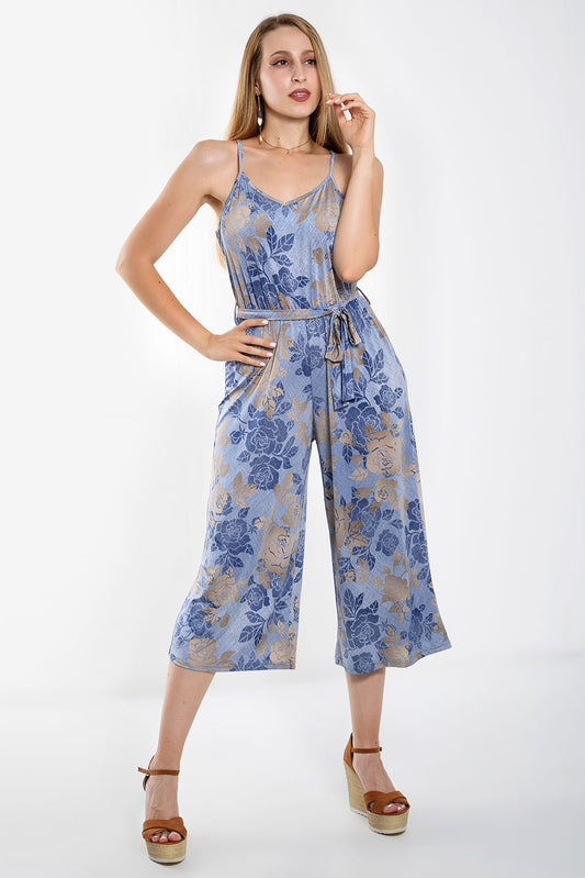 Ολόσωμη ζιπ κιλότ floral