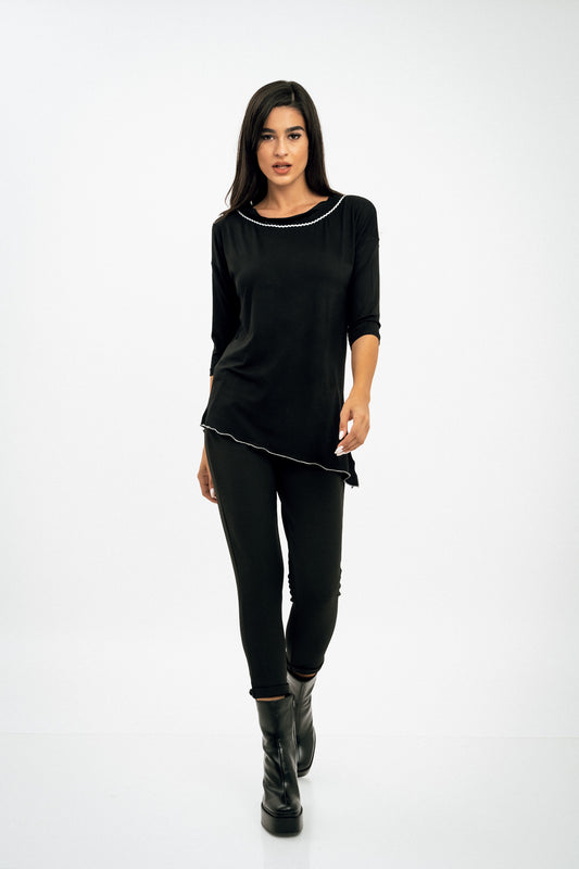 Μπλούζα ασύμμετρη με τρέσσα