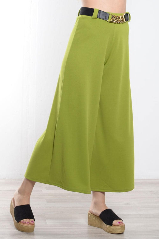 Ζιπ κιλότ με ζώνη