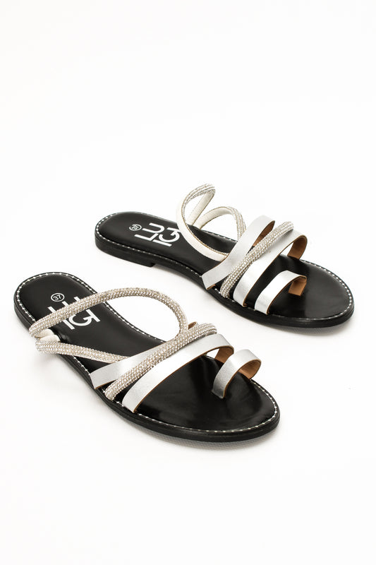 Sandals flat με λουράκια