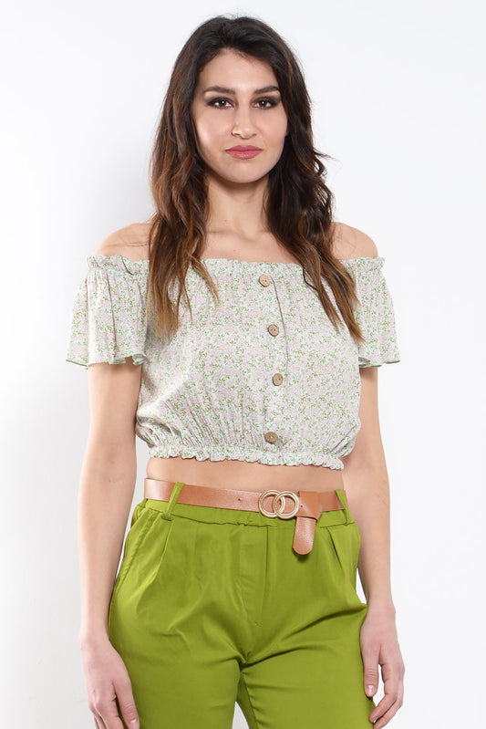 Top cropped floral