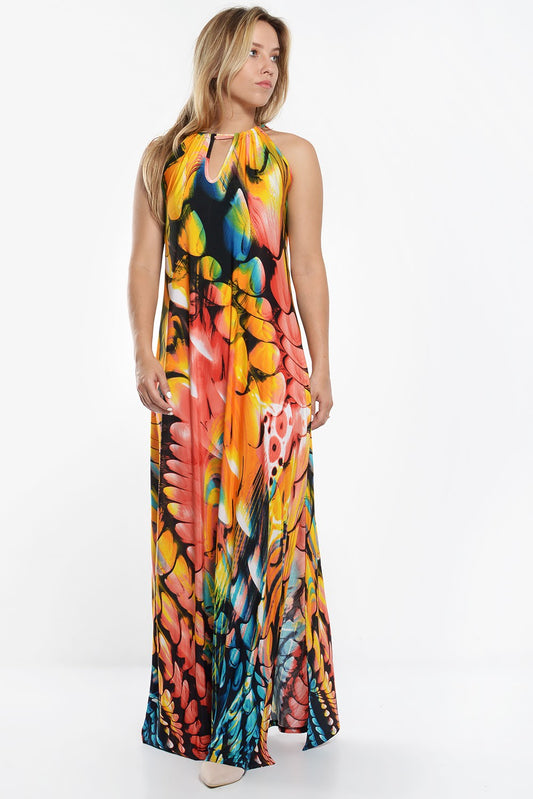 Φόρεμα maxi εμπριμέ