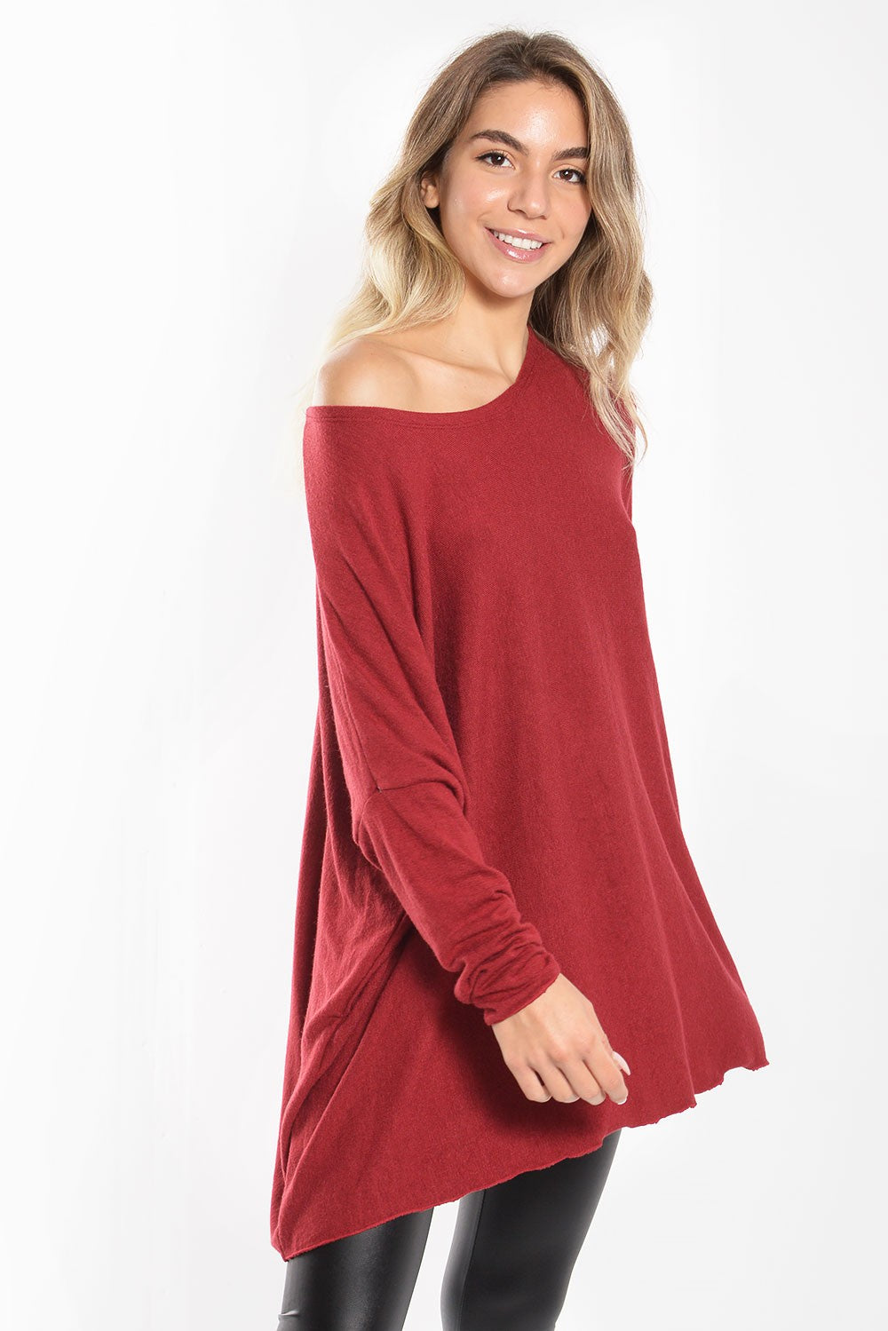 Μπλούζα oversized νυχτερίδα