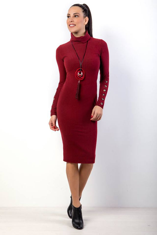 Pencil φόρεμα rib