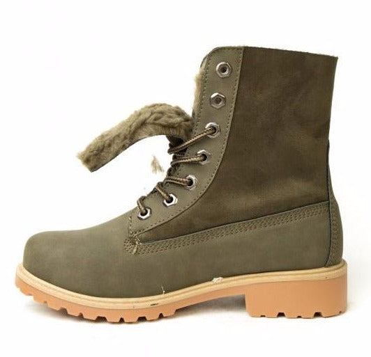 Μποτάκι ορειβατικό με επένδυση γούνας εσωτερικά
