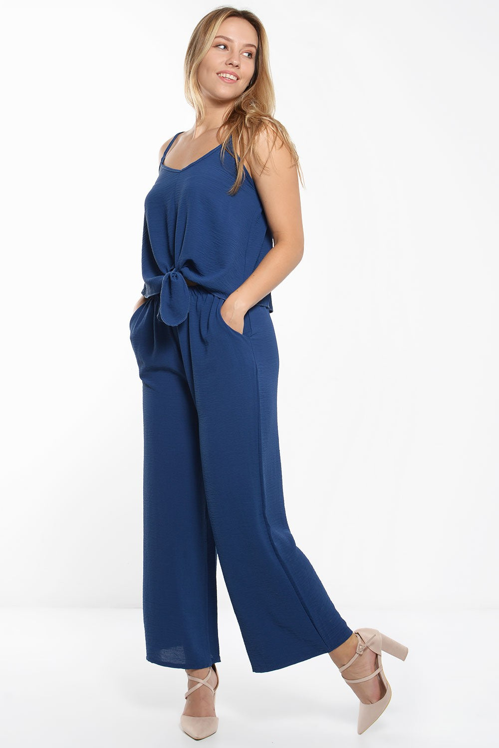 Σετ top cropped - παντελόνα