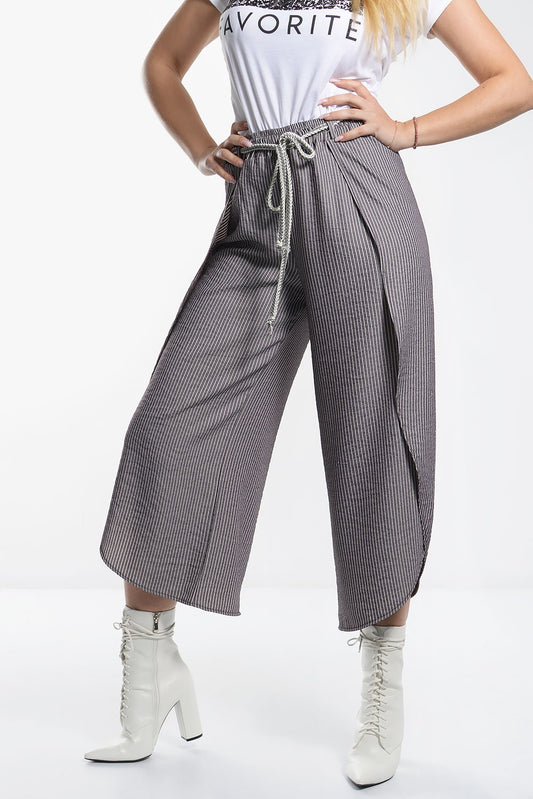 Ζιπ κιλότ ριγέ