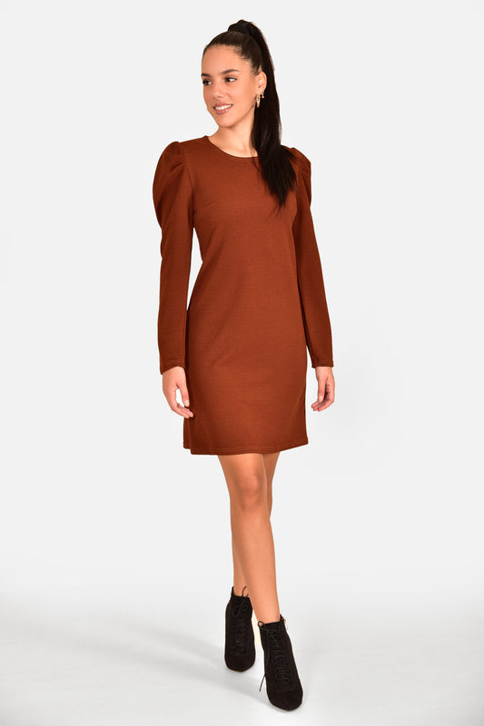 Φόρεμα mini σκούμπα κρεπ