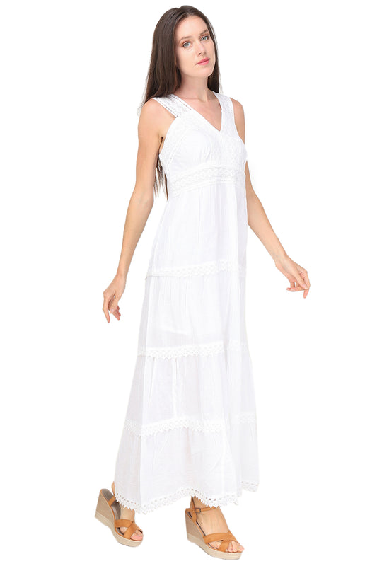 Φόρεμα maxi με δανδέλα