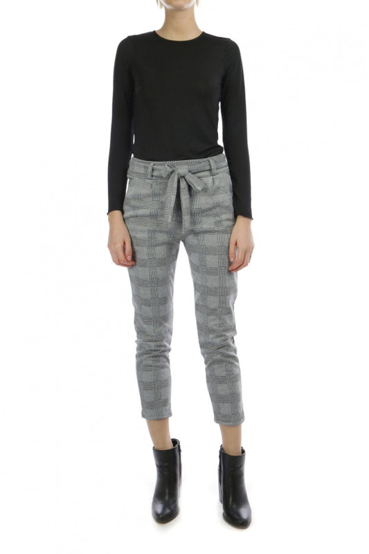 Παντελόνι με λάστιχο στη μέση και ζώνη