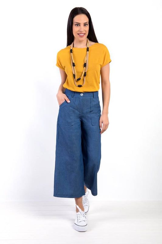 Παντελόνι cropped denim