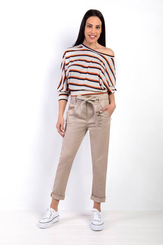 Παντελόνι με υφασμάτινη ζώνη