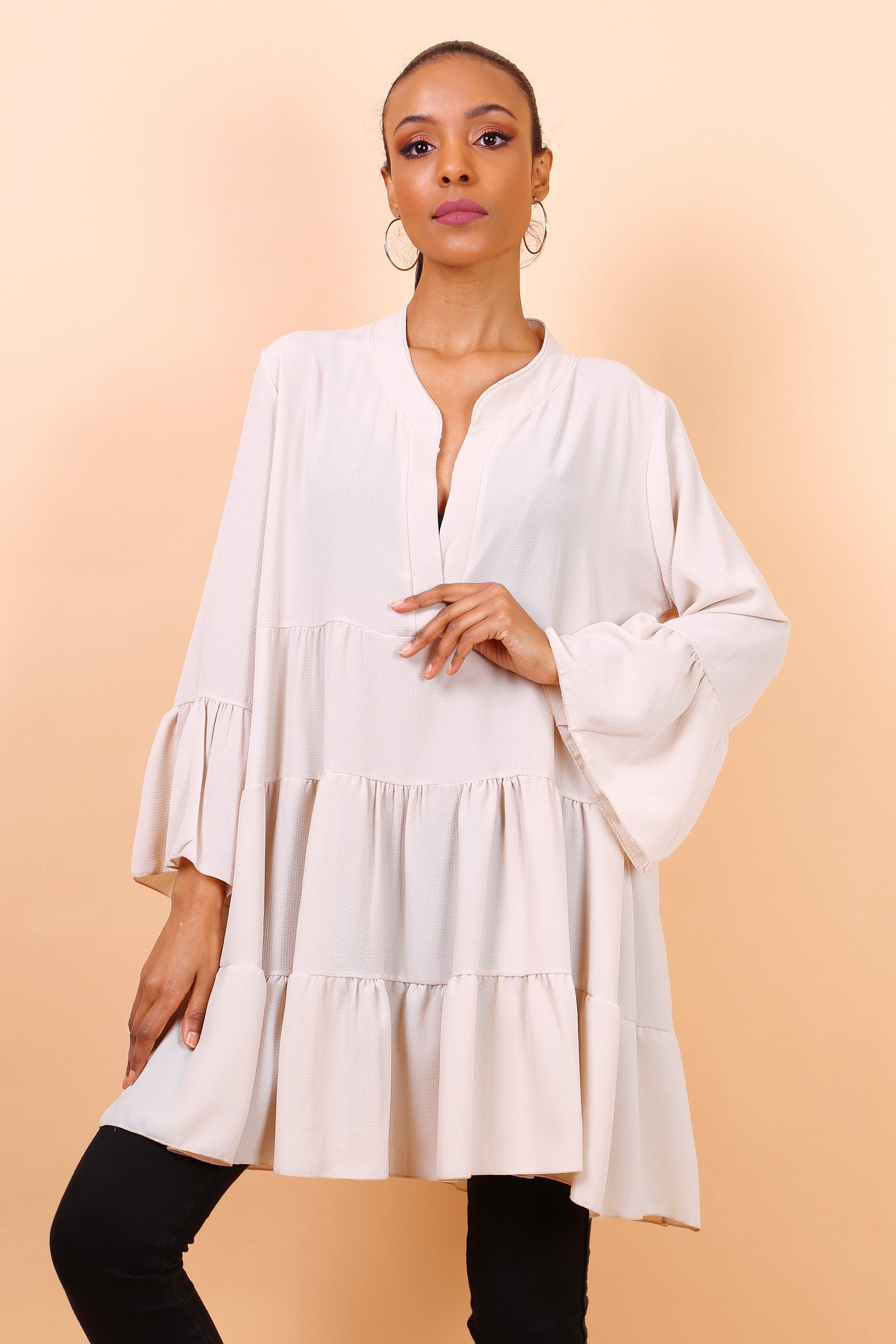Shirt dress με βολάν