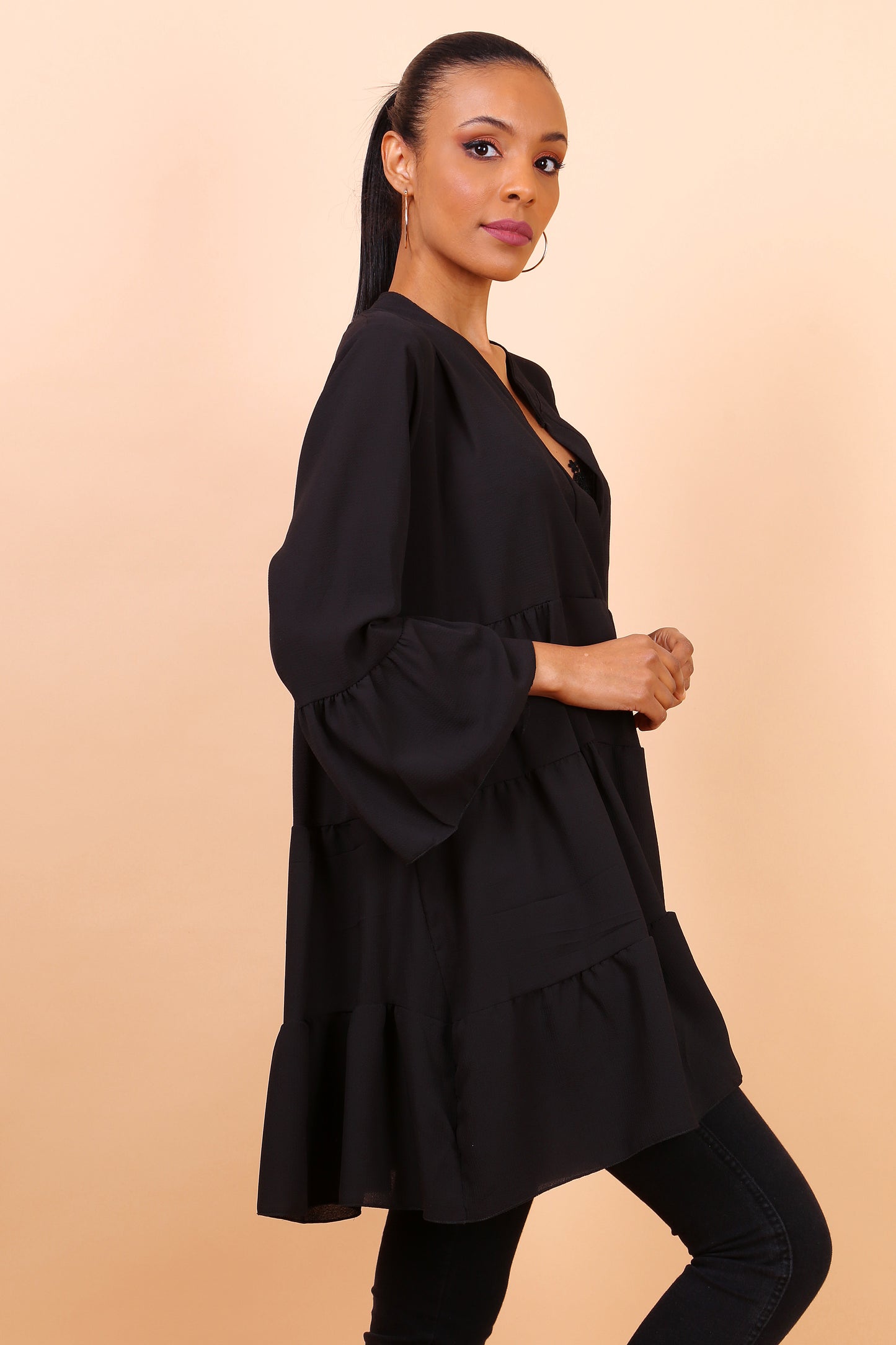 Shirt dress με βολάν