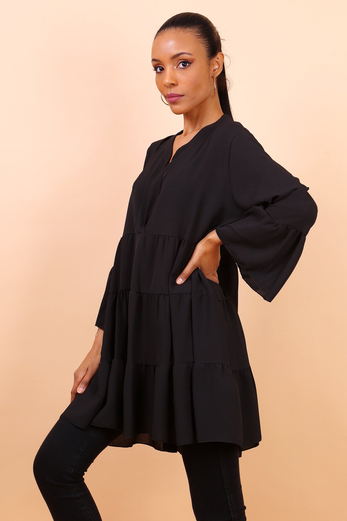 Shirt dress με βολάν