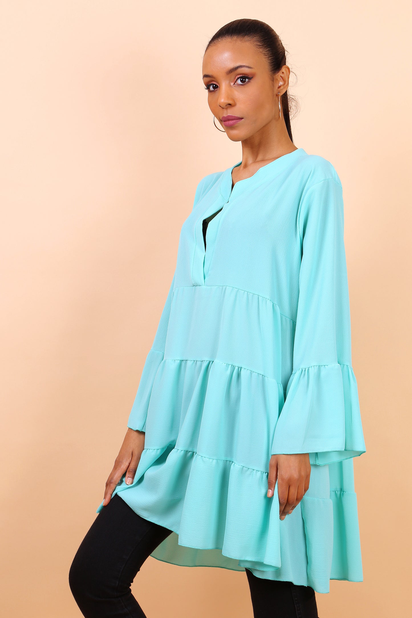 Shirt dress με βολάν