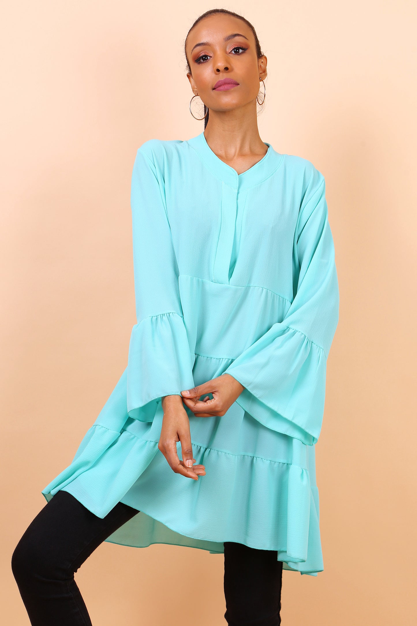 Shirt dress με βολάν