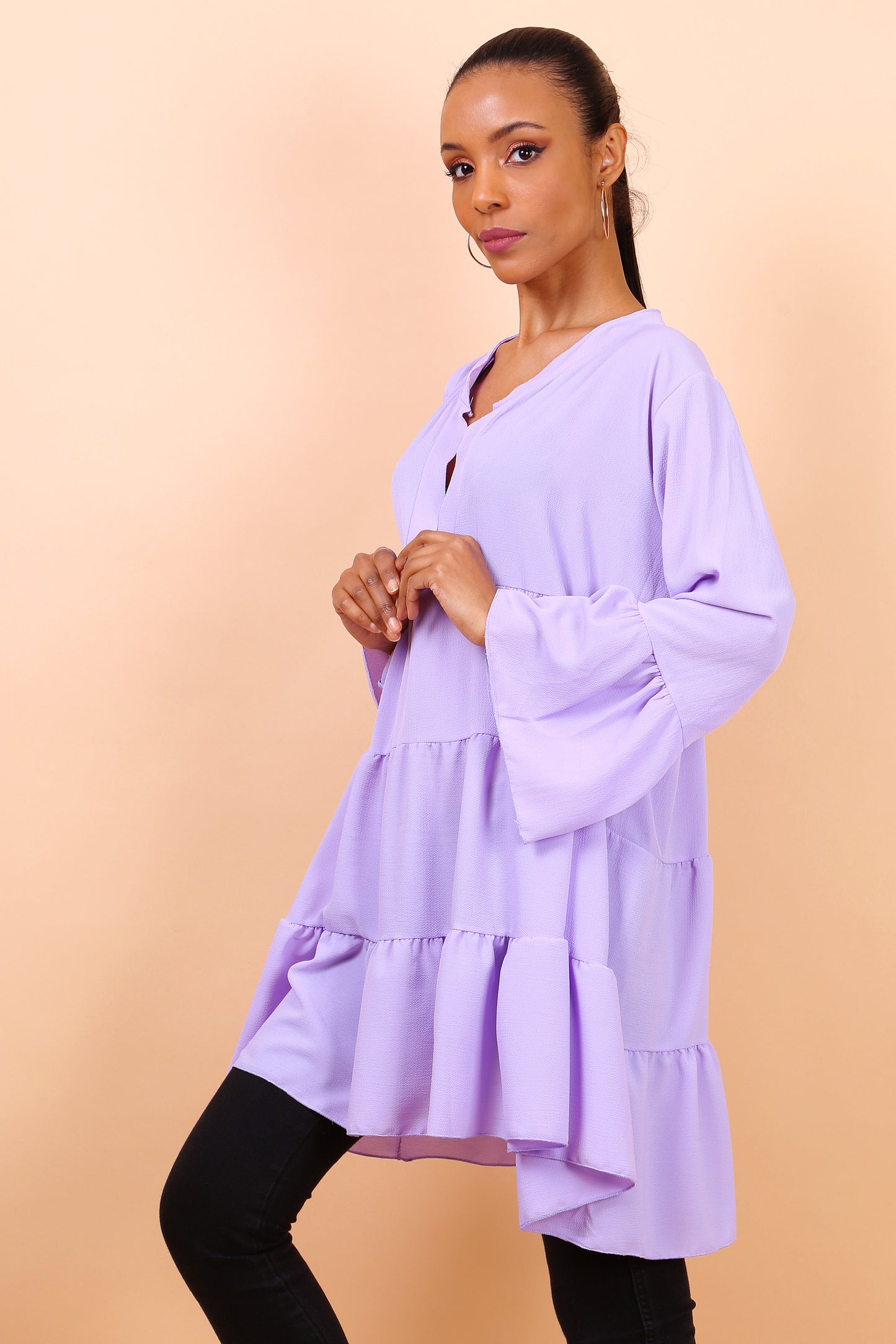 Shirt dress με βολάν
