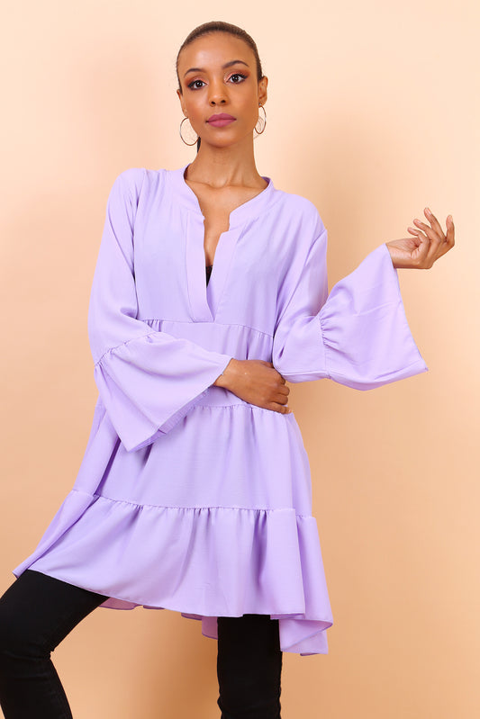 Shirt dress με βολάν